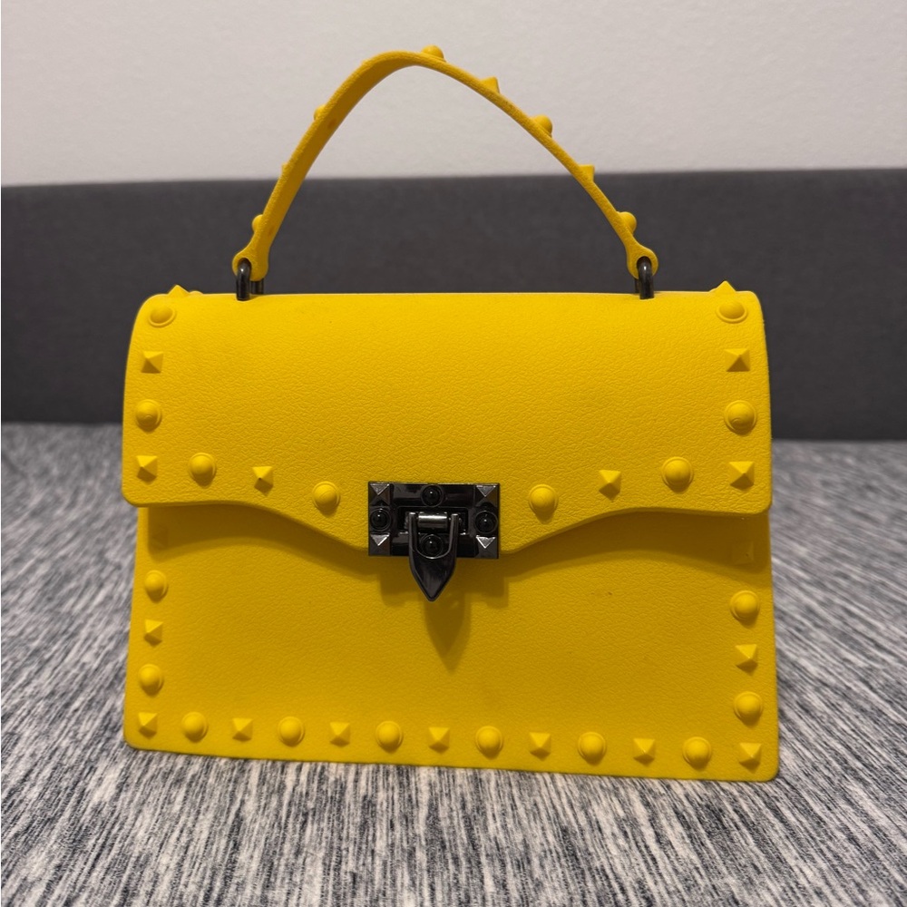BAGGU Yellow Studded bag